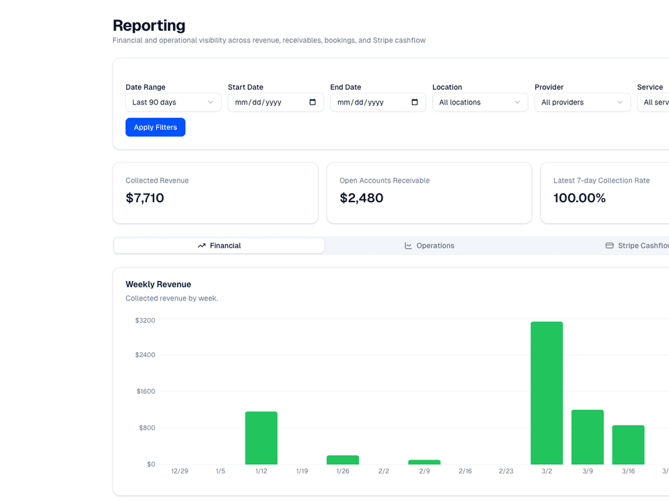 DanceClarity booking calendar showing available time slots